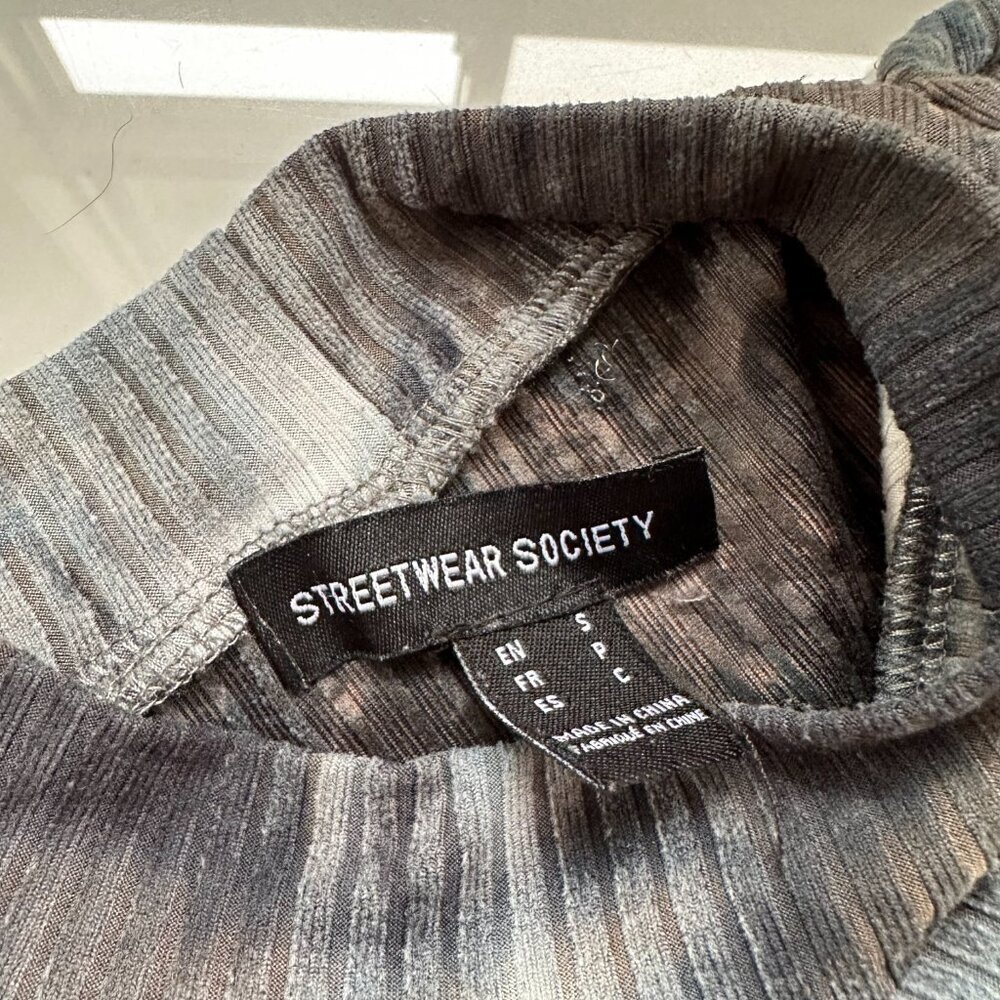 Streetwear Society | Tie-Dye Mini Dress | Size Small | Gray/Black/White - Picture 13 of 16